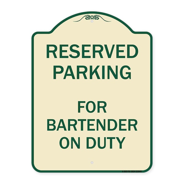 Signmission For Bartender on Duty Heavy-Gauge Aluminum Architectural Sign, 24" x 18", TG-1824-23949 A-DES-TG-1824-23949 - main